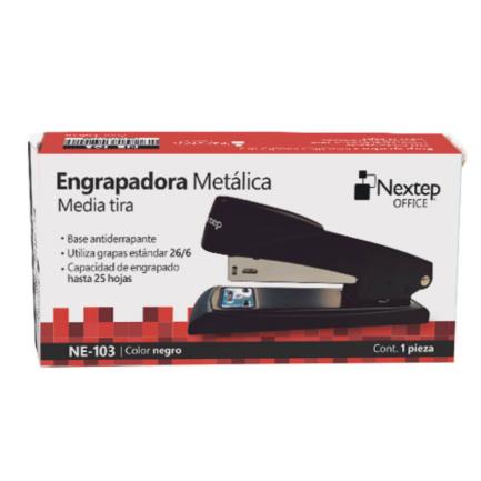 NEXTEP SOLUCIONES - Engrapadora Nextep Metálica Profesional Media Tira