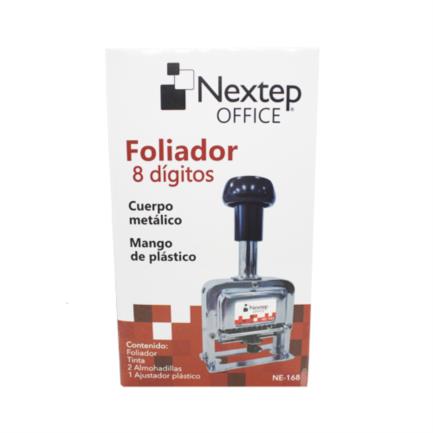 NEXTEP SOLUCIONES - Foliador Nextep Acero 8 Dígitos