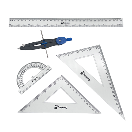 NEXTEP SOLUCIONES - Juego de Geometria Nextep Grande 5 Piezas