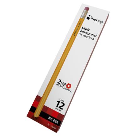 NEXTEP SOLUCIONES - Lápiz Nextep Hexagonal de Madera #2 C/12