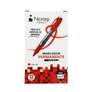 NEXTEP SOLUCIONES - Marcador Nextep Permanente Punto Fino 2mm Rojo c/12 Pzas