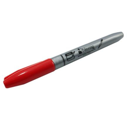 NEXTEP SOLUCIONES - Marcador Nextep Permanente Punto Fino 2mm Rojo c/12 Pzas