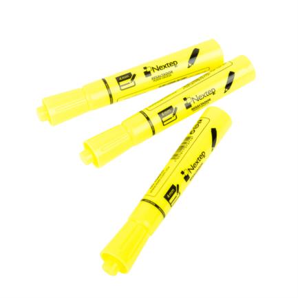 NEXTEP SOLUCIONES - Marcador Nextep Resaltador Color Amarillo C/12 Pzas