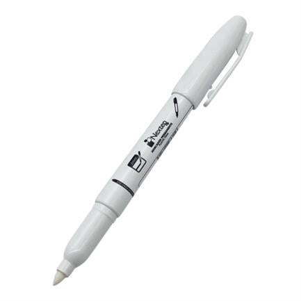 NEXTEP SOLUCIONES - Marcador Nextep Permanente Punta Fina 2mm Blanco C/12