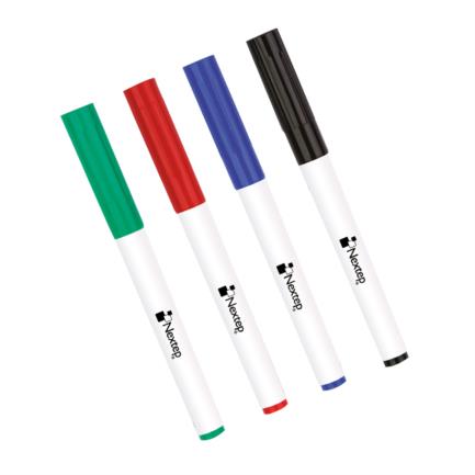 NEXTEP SOLUCIONES - Marcadores Nextep para Pizarron Blanco Economico Juego 4 Colores Punta Fina Redonda 2.5mm
