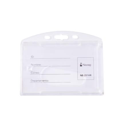 NEXTEP SOLUCIONES - Mica Rigida Porta Gafete Horizontal Nextep 6x9cm para Tarjeta de Identificacion C/5