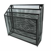 NEXTEP SOLUCIONES - Clasificador Nextep Malla Metálica 3 Niveles Grande Caja Blanco-Negro