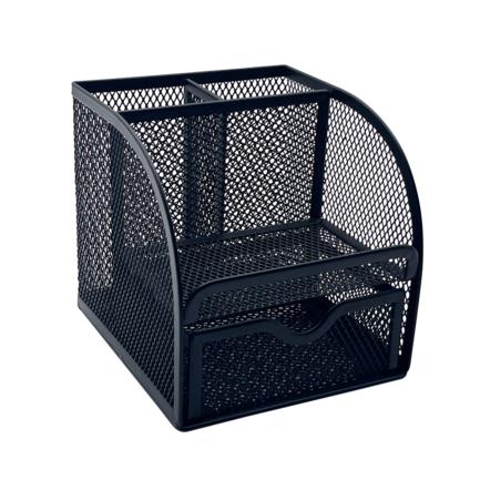 NEXTEP SOLUCIONES - Organizador Nextep Malla Metalica 4 Secciones Negro