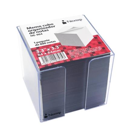 NEXTEP SOLUCIONES - Memo Cubo Nextep Organizador de Notas 3.3x3.3" Paquete C/800 Notas
