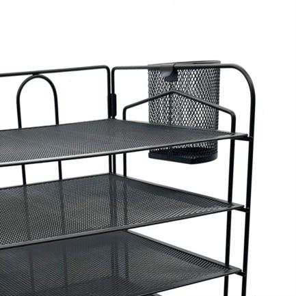 NEXTEP SOLUCIONES - Organizador Nextep Malla Metalica Multiniveles para Documentos con Cajon y Portalapices