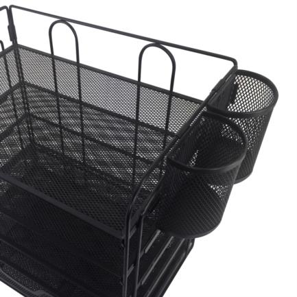 NEXTEP SOLUCIONES - Organizador Nextep Malla Metalica Multiniveles para Documentos con Cajon y Portalapices