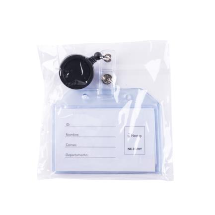 NEXTEP SOLUCIONES - Porta Gafete Plastico Flexible Horizontal Nextep 6x9cm con Yoyo C/12