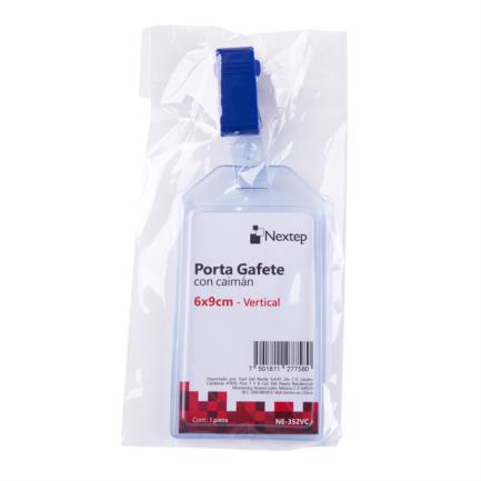 NEXTEP SOLUCIONES - Porta Gafete Plastico Flexible Vertical Nextep 6x9cm con Caiman C/12