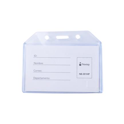 NEXTEP SOLUCIONES - Porta Gafete Plastico Flexible Horizontal Nextep 6x9cm C/10