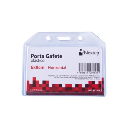NEXTEP SOLUCIONES - Porta Gafete Plastico Flexible Horizontal Nextep 6x9cm C/10