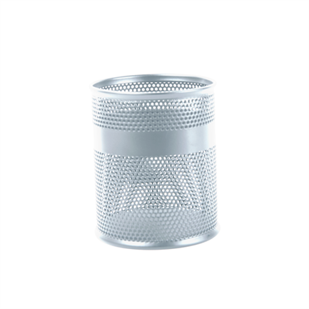 NEXTEP SOLUCIONES - Porta Lápices Nextep Mediano Malla Metálica 8.5x10cm Color Plata