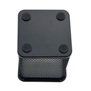 NEXTEP SOLUCIONES - Porta Lapices Nextep Cuadrado Mediano Malla Metalica 8x8x9.7cms