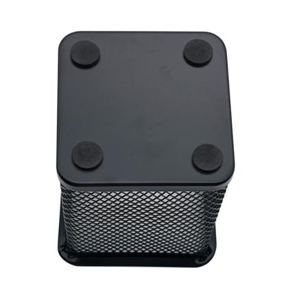 NEXTEP SOLUCIONES - Porta Lapices Nextep Cuadrado Mediano Malla Metalica 8x8x9.7cms