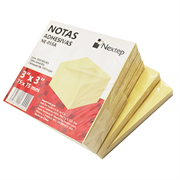 NEXTEP SOLUCIONES - Notas Adhesivas Nextep 3x3 Amarillo 5 Bloques 500 Hojas