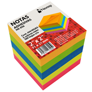 NEXTEP SOLUCIONES - Notas Adhesivas Nextep 2x2 Neon 5 Bloques 500 Hojas