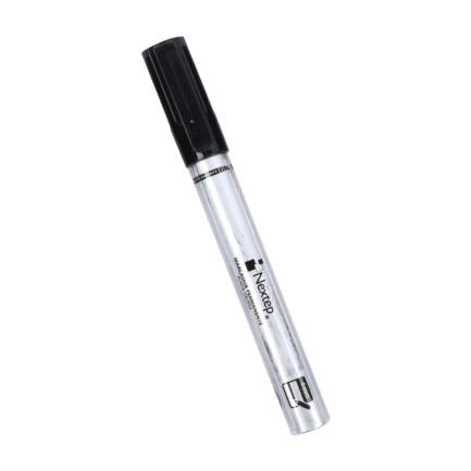 NEXTEP SOLUCIONES - Marcador Nextep Permanente Cuerpo Aluminio Punta Gruesa Cincel 4mm Negro C/6