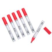 NEXTEP SOLUCIONES - Marcador Nextep Permanente Cuerpo Aluminio Punta Gruesa Cincel 4mm Rojo C/6
