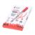 NEXTEP SOLUCIONES - Marcador Nextep Permanente Cuerpo Aluminio Punta Gruesa Cincel 4mm Rojo C/6