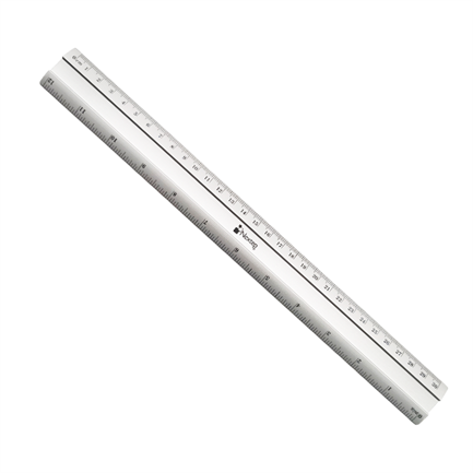 NEXTEP SOLUCIONES - Regla Nextep Metalica de Aluminio 30 cm c/6 Pzas