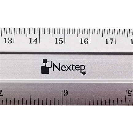 NEXTEP SOLUCIONES - Regla Nextep Metalica de Aluminio 30 cm c/6 Pzas