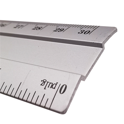 NEXTEP SOLUCIONES - Regla Nextep Metalica de Aluminio 30 cm c/6 Pzas