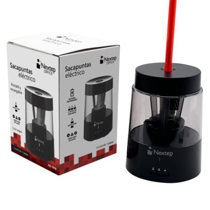 NEXTEP SOLUCIONES - Sacapuntas Nextep Electrico Portatil y Recargable con Autostop