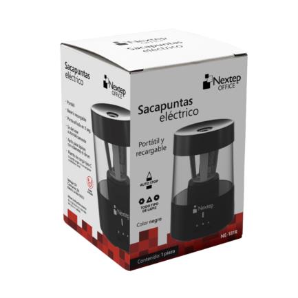 NEXTEP SOLUCIONES - Sacapuntas Nextep Electrico Portatil y Recargable con Autostop