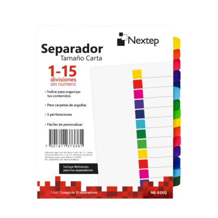 NEXTEP SOLUCIONES - Separador Nextep Economico 15 Divisiones sin Numero