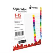 NEXTEP SOLUCIONES - Separador Nextep Economico 15 Divisiones con Numero