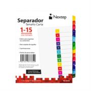 NEXTEP SOLUCIONES - Separador Nextep Economico 15 Divisiones con Numero