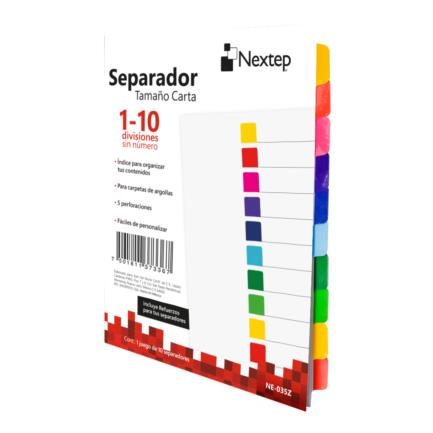 NEXTEP SOLUCIONES - Separador Nextep Economico 10 Divisiones sin Numero