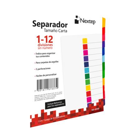 NEXTEP SOLUCIONES - Separador Nextep Economico 12 Divisiones sin Numero