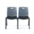 NEXTEP SOLUCIONES - Silla de Visitas/Comedor Nextep Fibra Alta Resistencia Acojinada Apilable Gris Obscuro