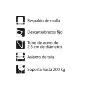 NEXTEP SOLUCIONES - Silla de Visitas Nextep con Descansabrazos Tela/Malla