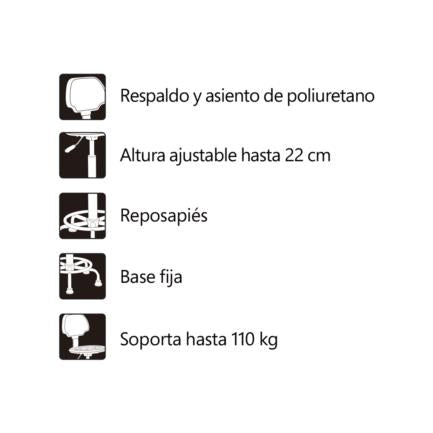 NEXTEP SOLUCIONES - Silla de Trabajo Nextep Alta Resistencia