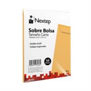 NEXTEP SOLUCIONES - Sobre Bolsa Nextep Económico Tamaño Carta Solapa Engomada Paquete c/50