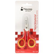 NEXTEP SOLUCIONES - Tijera Nextep Bimaterial 4.5" Escolar Punta Roma