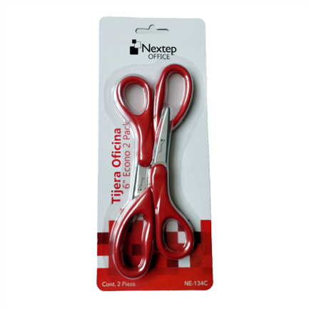 NEXTEP SOLUCIONES - Tijera Nextep para Oficina 6" Económica Blister C/2