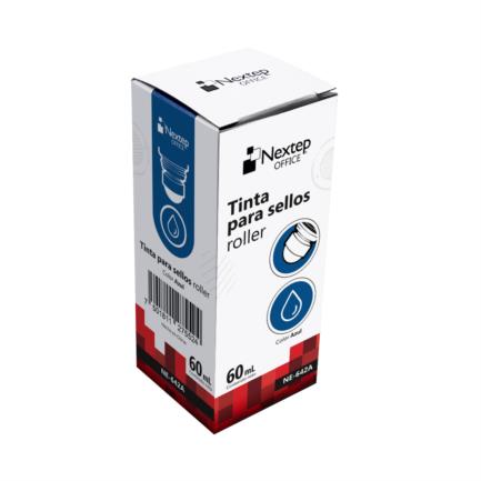 NEXTEP SOLUCIONES - Tinta para Sellos Nextep Roller Azul 60 ml