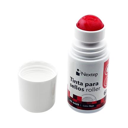NEXTEP SOLUCIONES - Tinta para Sellos Nextep Roller Rojo 60 ml