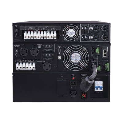 CYBERPOWER - UPS de 10000 VA/10000 W, Online Doble Conversión, 200 - 240 Vac de Entrada, 120 - 240 Vac de Salida, Entrada Hardwired, Onda Senoidal Pura, Torre o Rack de 8 UR, Con 6 Tomas NEMA 5-20R, 3 NEMA L6-30R y Terminal Hardwire