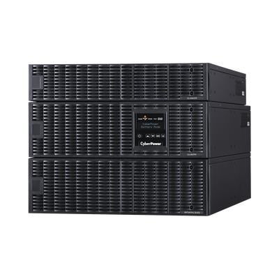 CYBERPOWER - UPS de 8000 VA/8000 W, Online Doble Conversión, 200 - 240 Vac de Entrada, 120 - 240 Vac de Salida, Entrada Hardwired, Onda Senoidal Pura, Torre o Rack de 8 UR, Con 6 Tomas NEMA 5-20R, 3 NEMA L6-30R y Terminal Hardwired