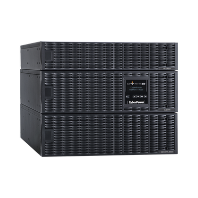 CYBERPOWER - UPS de 8000 VA/8000 W, Online Doble Conversión, 200 - 240 Vac de Entrada, 120 - 240 Vac de Salida, Entrada Hardwired, Onda Senoidal Pura, Torre o Rack de 8 UR, Con 6 Tomas NEMA 5-20R, 3 NEMA L6-30R y Terminal Hardwired
