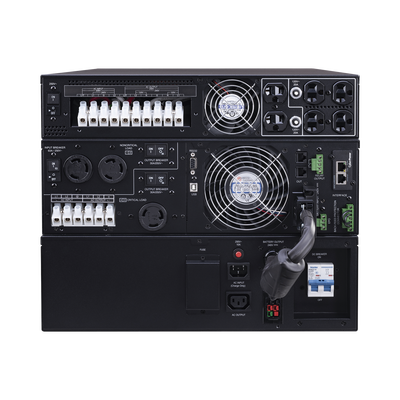CYBERPOWER - UPS de 8000 VA/8000 W, Online Doble Conversión, 200 - 240 Vac de Entrada, 120 - 240 Vac de Salida, Entrada Hardwired, Onda Senoidal Pura, Torre o Rack de 8 UR, Con 6 Tomas NEMA 5-20R, 3 NEMA L6-30R y Terminal Hardwired