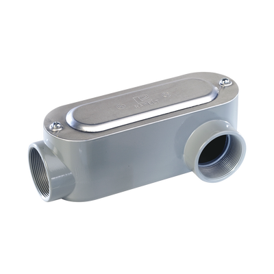 RAWELT - Caja Oval Roscada tipo LL de 2 1/2" grande (63.5 mm) / Incluye tapa y tornillos.
